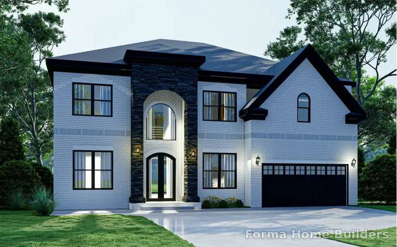 The Lavard front elevation, a two-story new home by Forma Home Builders