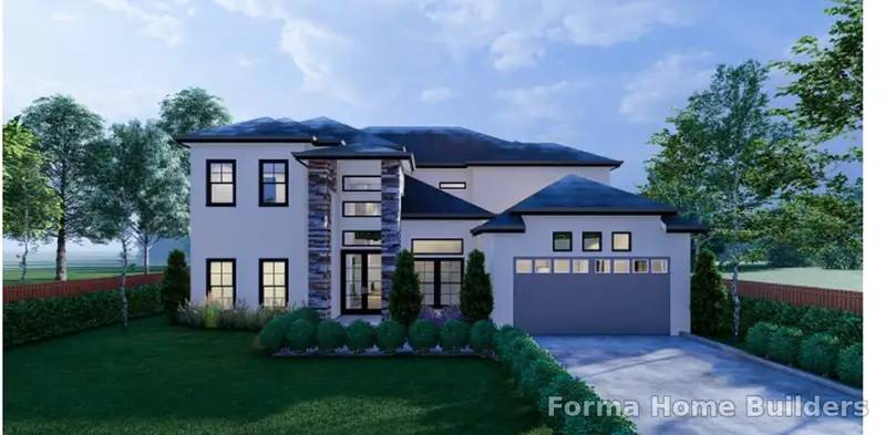 The Wayland front elevation, a two-story new home by Forma Home Builders